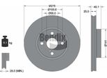 Bendix Braking BDS1700 Disco Freno Oe 4351202080 Compatibile Con Corolla