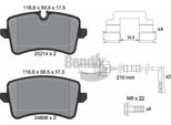 Bendix Braking BPD1321 Set Di Pastiglie Freno, Freno A Disco Oe 4G0698451B Compatibile Con A6 4G, A7 4G, Macan