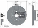 Bendix Braking BDS2130 Disco Freno Oe N06Y3325X Compatibile Con MX-5