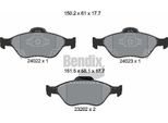 Bendix Braking BPD1095 Set Pastiglie Freno, Freno A Disco Oe 044650D050000 Compatibile Con Yaris