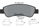 Bendix Braking BPD1050 Set Pastiglie Freno, Freno A Disco Oe 1611140880 Compatibile Con Jumper, Ducato, Boxer