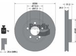 Bendix Braking BDS1180HC Disco Freno Oe 402065DA0A Compatibile Con Classe A, Classe B, Cla, Classe Gla