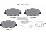 Bendix Braking BPD2317 Set Di Pastiglie Freno, Freno A Disco Oe 58101F2A00 Compatibile Con Elantra, Ioniq, Niro