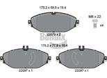 Bendix Braking BPD1508 Set Di Pastiglie Freno, Freno A Disco Oe 0004209103 Compatibile Con Classe C, Cls, Classe E