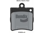 Bendix Braking BPD1223 Set Di Pastiglie Freno, Freno A Disco Oe 0004207904 Compatibile Con Classe C, Classe Clc, Clk, Slk