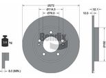 Bendix Braking BDS1966 Disco Freno Oe 58411G4300 Compatibile Con I30, Ceed, Proceed, Xceed