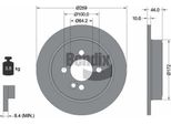 Bendix Braking BDS1077 Disco Freno Oe 34211503070 Compatibile Con Mini, Clubman, Clubvan, Mini Roadster