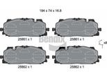Bendix Braking BPD1427 Set Di Pastiglie Freno, Freno A Disco Oe 4K0698151 Compatibile Con A3 8Y, A4 8W, A5 F5, A6 4A, A7 4K, A8 4N, E-Tron, Q3, Q5, Q7, Q8, Formentor, Touareg