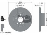 Bendix Braking BDS1633HC Disco Freno Oe 34106877211 Compatibile Con Serie 3 G20, Serie 3 G21