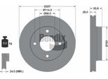 Bendix Braking BDS1691 Disco Freno Oe 402063LG0A Compatibile Con NV200