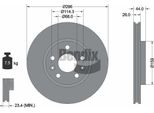 Bendix Braking BDS1538 Disco Freno Oe 402062000R Compatibile Con Captur, Megane, Talisman