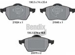 Bendix Braking BPD1527 Set Di Pastiglie Freno, Freno A Disco Oe 4D0698151A Compatibile Con A4 8D, Passat 3B