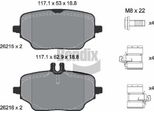 Bendix Braking BPD2612 Set Di Pastiglie Freno, Freno A Disco Oe 0004203902 Compatibile Con Gle