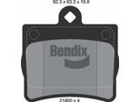 Bendix Braking BPD1860 Set Di Pastiglie Freno, Freno A Disco Oe 0024205120 Compatibile Con Classe C, Classe E
