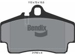 Bendix Braking BPD1846 Set Di Pastiglie Freno, Freno A Disco Oe 98635293910 Compatibile Con 911, Boxster, Cayman