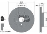 Bendix Braking BDS1236HC Disco Freno Oe 1321488 Compatibile Con Mondeo, X-Type