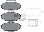 Bendix Braking BPD2225 Set Di Pastiglie Freno, Freno A Disco Oe 581013JA00 Compatibile Con Ix55