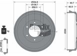 Bendix Braking BDM1120 Tamburo Del Freno Oe 8971130200 Compatibile Con Campo