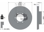 Bendix Braking BDS1373 Disco Freno Oe 4351260160 Compatibile Con Land Cruiser