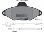 Bendix Braking BPD1820 Set Di Pastiglie Freno, Freno A Disco Oe 425114 Compatibile Con Xantia