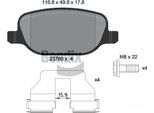 Bendix Braking BPD2038 Set Pastiglie Freno, Freno A Disco Oe 71772223 Compatibile Con Alf. 159, Brera, Spider, Thesis