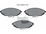 Bendix Braking BPD1363 Set Di Pastiglie Freno, Freno A Disco Oe 96682858 Compatibile Con Spark