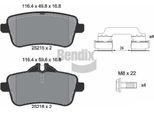 Bendix Braking BPD1621 Set Di Pastiglie Freno, Freno A Disco Oe 0074208620 Compatibile Con Classe Gl, Gle, Gls