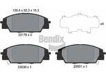 Bendix Braking BPD1939 Set Di Pastiglie Freno, Freno A Disco Oe 45022SVBA02 Compatibile Con Civic, S2000