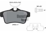 Bendix Braking BPD1572 Set Pastiglie Freno, Freno A Disco Oe 1623180880 Compatibile Con DS5