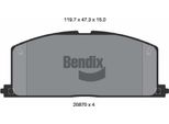 Bendix Braking BPD1728 Set Di Pastiglie Freno, Freno A Disco Oe AY040TY012 Compatibile Con Corolla, , Paseo, Starlet