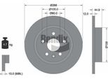 Bendix Braking BDS1334 Disco Freno Oe 13502136 Compatibile Con Aveo, Cruze, Trax, Astra J, Mokka