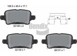 Bendix Braking BPD1212 Set Di Pastiglie Freno, Freno A Disco Oe 13454674 Compatibile Con Astra K