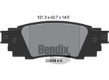 Bendix Braking BPD1892 Set Di Pastiglie Freno, Freno A Disco Oe 044660E060 Compatibile Con Es, Rx, Ux, C-HR, Camry, Rav 4
