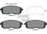 Bendix Braking BPD2120 Set Di Pastiglie Freno, Freno A Disco Oe 41060AU091 Compatibile Con Sedici, Cube