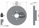 Bendix Braking BDS2027 Disco Freno Oe 13502001 Compatibile Con Aveo