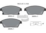 Bendix Braking BPD1051 Set Di Pastiglie Freno, Freno A Disco Oe 13412809 Compatibile Con Cruze, Orlando, Trax, Volt, Ampera, Astra (A04), Astra J, Mokka, Zafira
