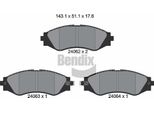 Bendix Braking BPD2087 Set Di Pastiglie Freno, Freno A Disco Oe 96245178 Compatibile Con Epica, Evanda, Vectra, Leganza, Magnus, Nubira, Tosca