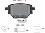 Bendix Braking BPD2466 Set Di Pastiglie Freno, Freno A Disco Oe 1664737180 Compatibile Con Corsa F, 2008, 208