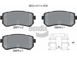 Bendix Braking BPD2258 Set Di Pastiglie Freno, Freno A Disco Oe 583021KA30 Compatibile Con Ix20, Kona, Sonata, Picanto, Seltos, Soul