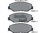 Bendix Braking BPD2058 Set Di Pastiglie Freno, Freno A Disco Oe 45022T2FA01 Compatibile Con Accord, Civic, CR-V