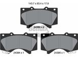 Bendix Braking BPD2145 Set Di Pastiglie Freno, Freno A Disco Oe 0446502440 Compatibile Con Land Cruiser, Tundra