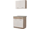 Dmora Cucina Completa Garessio Bianco, Un Cassetto 3 Ripiani