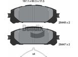 Bendix Braking BPD2389 Set Di Pastiglie Freno, Freno A Disco Oe 0446502530 Compatibile Con Highlander