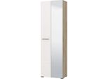 Dmora Guardaroba 2 Ante Griante 60X193H Cm Bianco, Appendiabiti 4 Ripiani