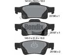 Bendix Braking BPD2234 Set Di Pastiglie Freno, Freno A Disco Oe V2012386AA Compatibile Con Cherokee