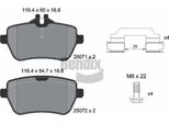 Bendix Braking BPD2222 Set Di Pastiglie Freno, Freno A Disco Oe 0064205720 Compatibile Con Classe S