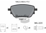 Bendix Braking BPD2348 Set Di Pastiglie Freno, Freno A Disco Oe 0004204502 Compatibile Con Classe A, Classe B, Cla, Gla, Glb