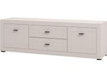 Dmora Mobile Porta Tv Nalles 167X42X54H Cm Bianco Crema, 2 Cassetti Un Ripiano