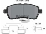 Bendix Braking BPD1577 Set Di Pastiglie Freno, Freno A Disco Oe 1894272 Compatibile Con Ka