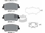 Bendix Braking BPD2436 Set Di Pastiglie Freno, Freno A Disco Oe 58101S1A80 Compatibile Con Santa Fe, Sorento